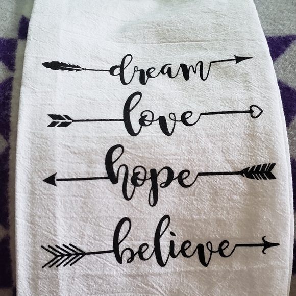 Mabelle Home Collection, set of 5, Cotton, Inspire Saying Kitchen Towels - Picture 4 of 7